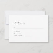 Carte de réponse de mariage à la typographie sérif (Devant)