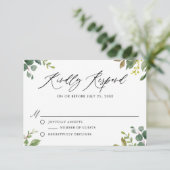 Carte de réponse de mariage à la végétation botani (Debout devant)