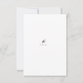 Carte de réponse de mariage à la végétation noir e (Dos)