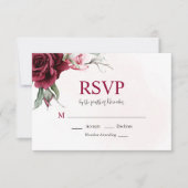 Carte de réponse de mariage à la verdure de Bourgo (Devant)
