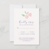 Carte de réponse de mariage à l'aquarelle avec écr (Devant)