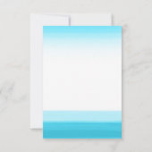 Carte de réponse de mariage à l'aquarelle bleu cla (Dos)