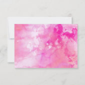 Carte de réponse de mariage à l'aquarelle ombrée - (Dos)