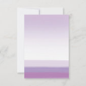 Carte de réponse de mariage à l'aquarelle violet l (Dos)