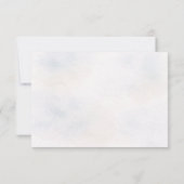 Carte de réponse de mariage à l'arbre à l'aquarell (Dos)