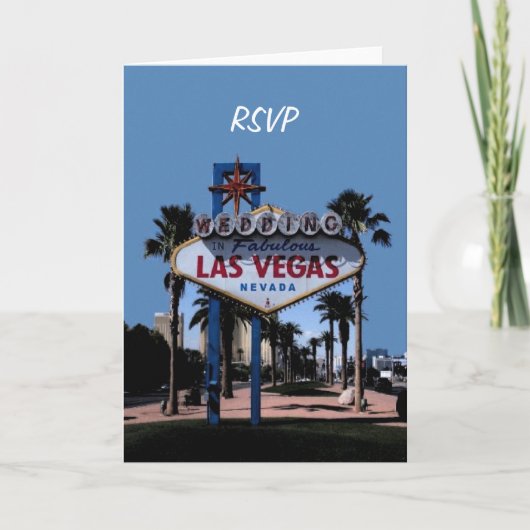 Carte de réponse de mariage à Las Vegas (Devant)