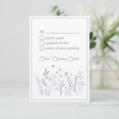 Carte de réponse de mariage à l'écriture élégante (Debout devant)