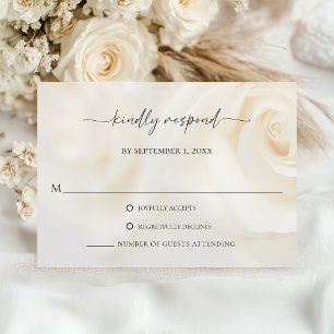 Carte de réponse de mariage à l'écriture élégante 