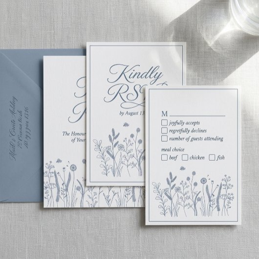 Carte de réponse de mariage à l'écriture élégante