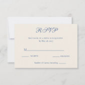 Carte de réponse de mariage à l'écriture manuscrit (Devant)