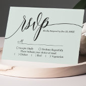 Carte de réponse de mariage à l'écriture simple pa