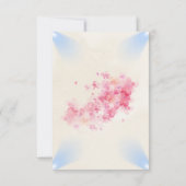 Carte de réponse de mariage à l'église Rose Blush (Dos)