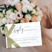 Carte de réponse de mariage à l'esperluette en cal