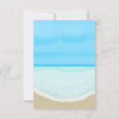 Carte de réponse de mariage à l'océan aquarelle (Dos)