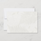 Carte de réponse de mariage à monogramme de feuill (Dos)