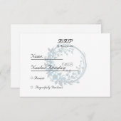 Carte de réponse de mariage à monogramme floral él (Devant / Derrière)