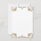 Carte de réponse de mariage à monogramme perle vic (Dos)