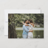 Carte de réponse de mariage à numériser Chic Scrip (Dos)