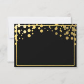 Carte de réponse de mariage à points de confettis (Dos)