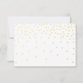 Carte de réponse de mariage à points de confettis  (Dos)