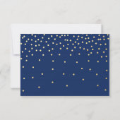 Carte de réponse de mariage à points de confettis  (Dos)