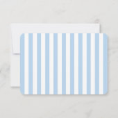 Carte de réponse de mariage à rayures cabane ondul (Dos)