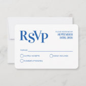 Carte de réponse de mariage à rayures cabane ondul (Devant)