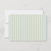 Carte de réponse de mariage à rayures cabane ondul (Dos)