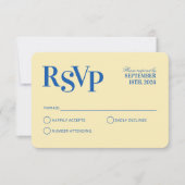 Carte de réponse de mariage à rayures cabane ondul (Devant)