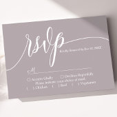 Carte de réponse de mariage à scénario simple lava