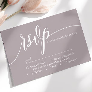 Carte de réponse de mariage à scénario simple lava