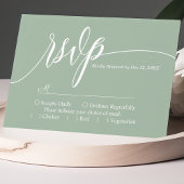 Carte de réponse de mariage à scénario simple Ment