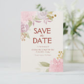 Carte de réponse de mariage à thème jardin classiq (Debout devant)