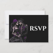 Carte de réponse de mariage alternative Halloween (Dos)