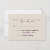 Carte de réponse de mariage anniversaire de peintu (Dos)