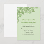 Carte de réponse de mariage Arbre Vert (Devant / Derrière)