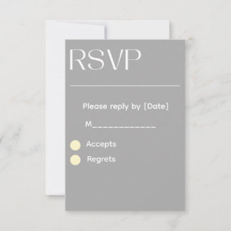 Carte de réponse de mariage argentée – Modifiable 