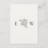 Carte de réponse de mariage Art Déco (Dos)