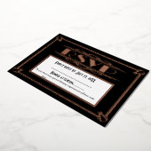 Carte de réponse de mariage Art Déco - Thème Gatsb (Rotation)