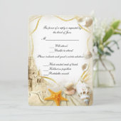 Carte de réponse de mariage au château de sable de (Debout devant)