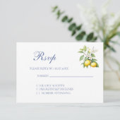 Carte de réponse de mariage au citron (Debout devant)