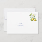 Carte de réponse de mariage au citron (Dos)
