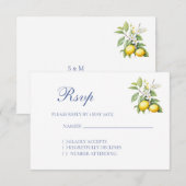 Carte de réponse de mariage au citron (Devant / Derrière)