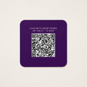 Carte de réponse de mariage au code QR élégante mo (Dos)