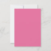 Carte de réponse de mariage au gérbera jaune rose (Dos)
