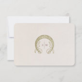 Carte de réponse de mariage au lys calla, illustra (Dos)
