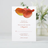 Carte de réponse de mariage au lys calla orange (Debout devant)