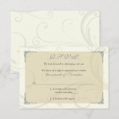 Carte de réponse de mariage au nœud celtique or ar (Devant / Derrière)