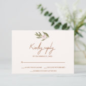Carte de réponse de mariage au Pink Green Ruby Orc (Debout devant)