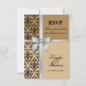 Carte de réponse de mariage automnal avec ruban ar (Devant)